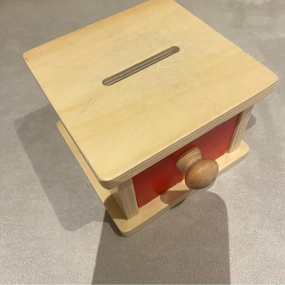 *SOLD* Montessori Toddler Coin Drop Box - Picture 6 of 6